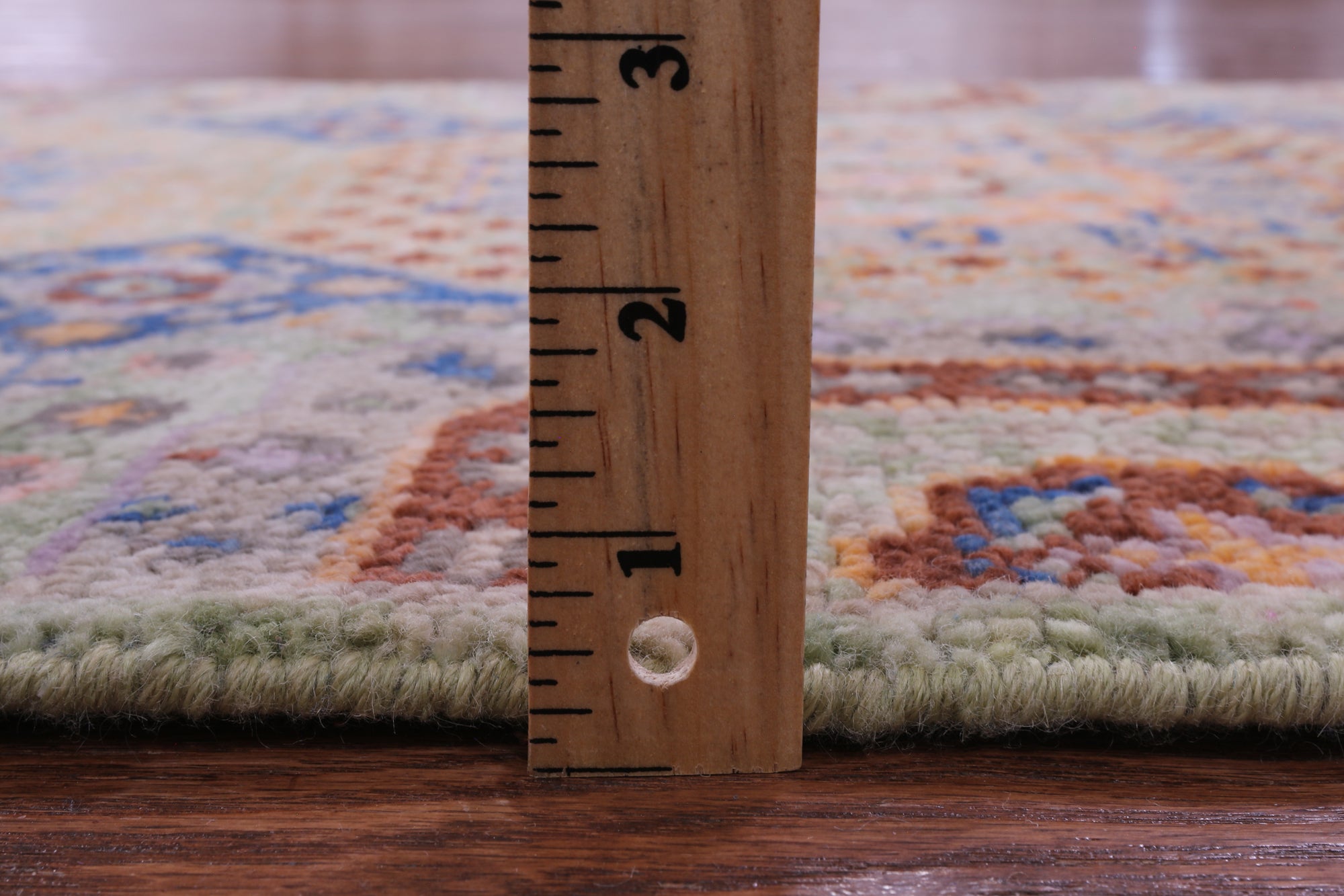 Geometric Persian Mamluk Hand Knotted Wool Runner Rug - 2' 7" X 10' 2" - Golden Nile