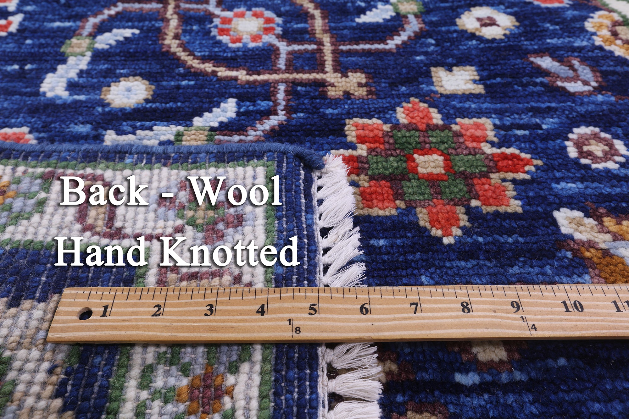Blue Turkish Oushak Hand Knotted Wool Runner Rug - 2' 7" X 10' 0" - Golden Nile
