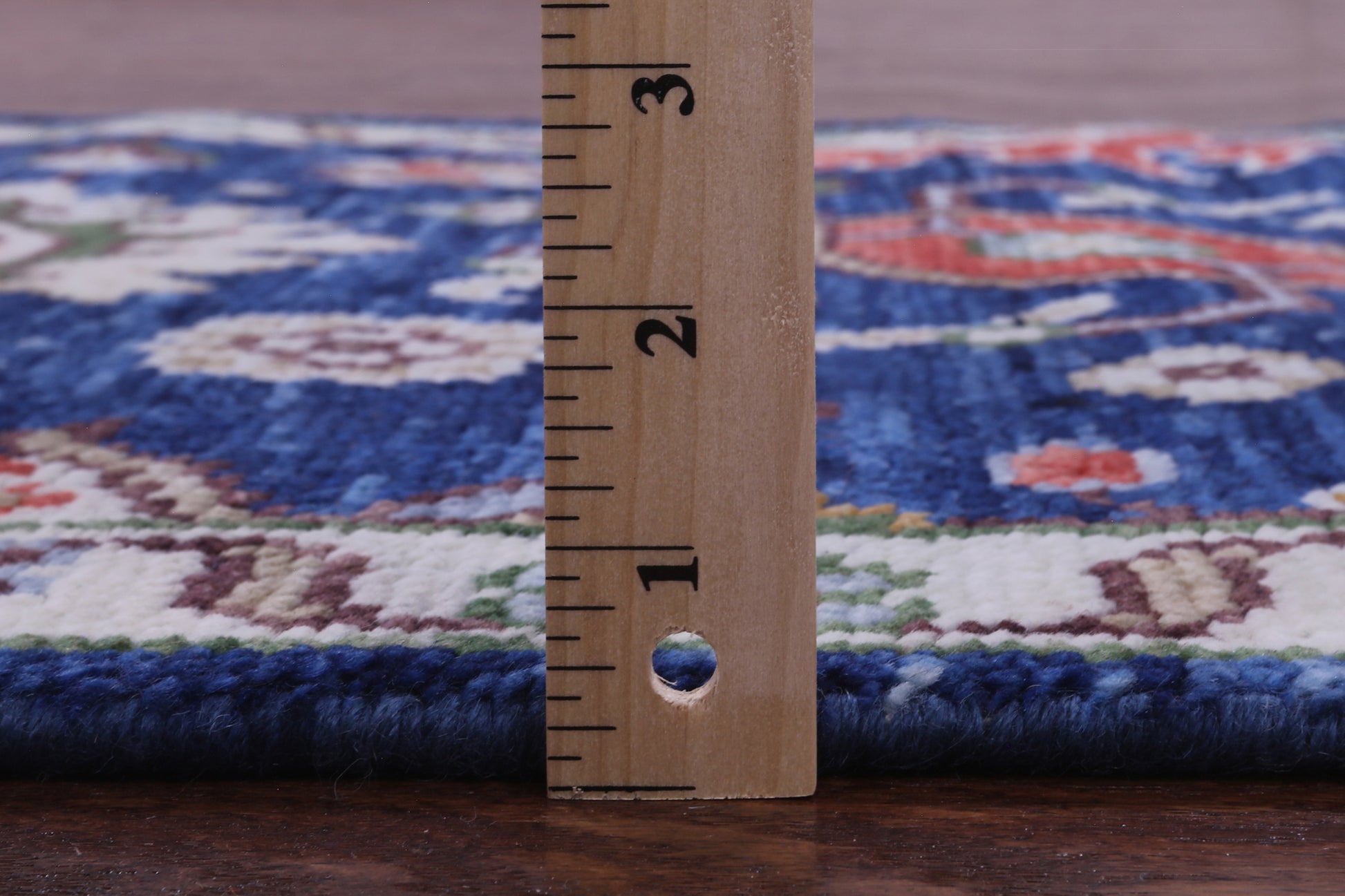 Blue Turkish Oushak Hand Knotted Wool Runner Rug - 2' 7" X 10' 0" - Golden Nile