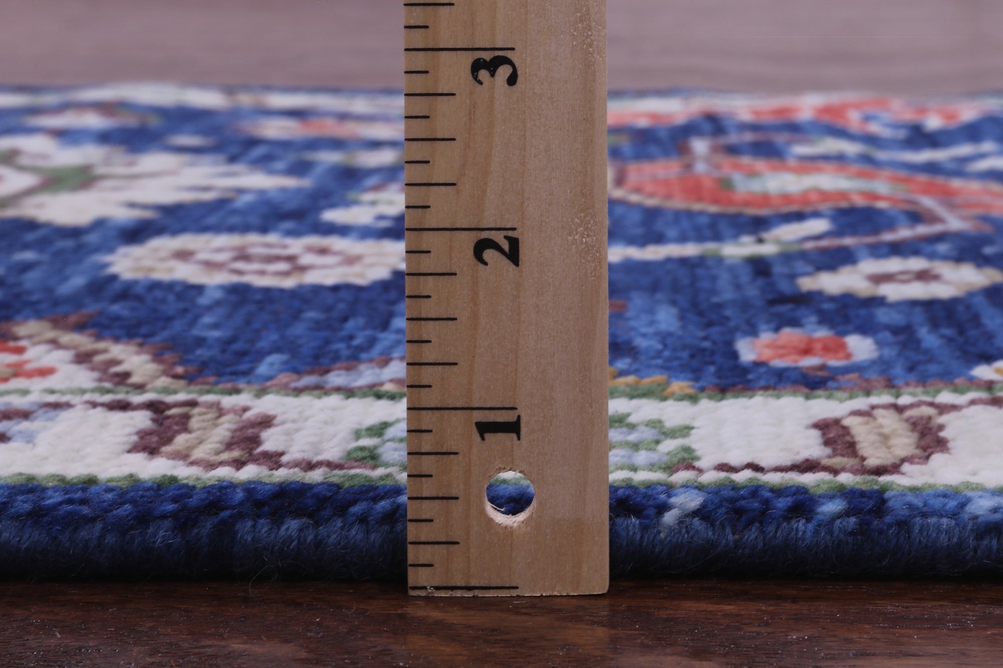 Blue Turkish Oushak Hand Knotted Wool Runner Rug - 2' 7" X 10' 0" - Golden Nile
