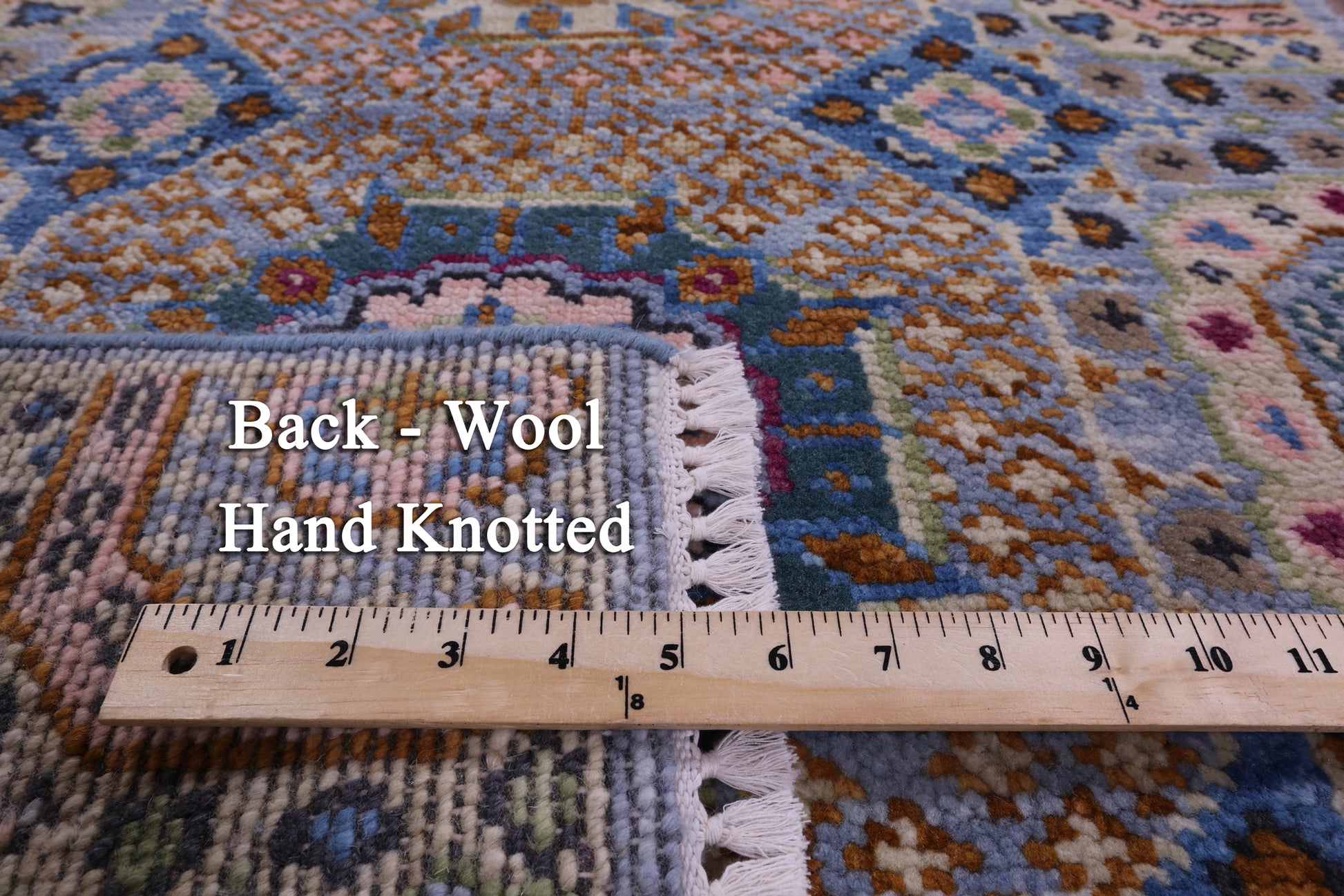 Geometric Persian Mamluk Hand Knotted Wool Runner Rug - 2' 7" X 10' 4" - Golden Nile