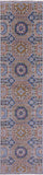 Geometric Persian Mamluk Hand Knotted Wool Runner Rug - 2' 7" X 10' 4" - Golden Nile