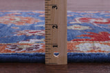Blue Turkish Oushak Handmade Wool Runner Rug - 2' 6" X 10' 2" - Golden Nile