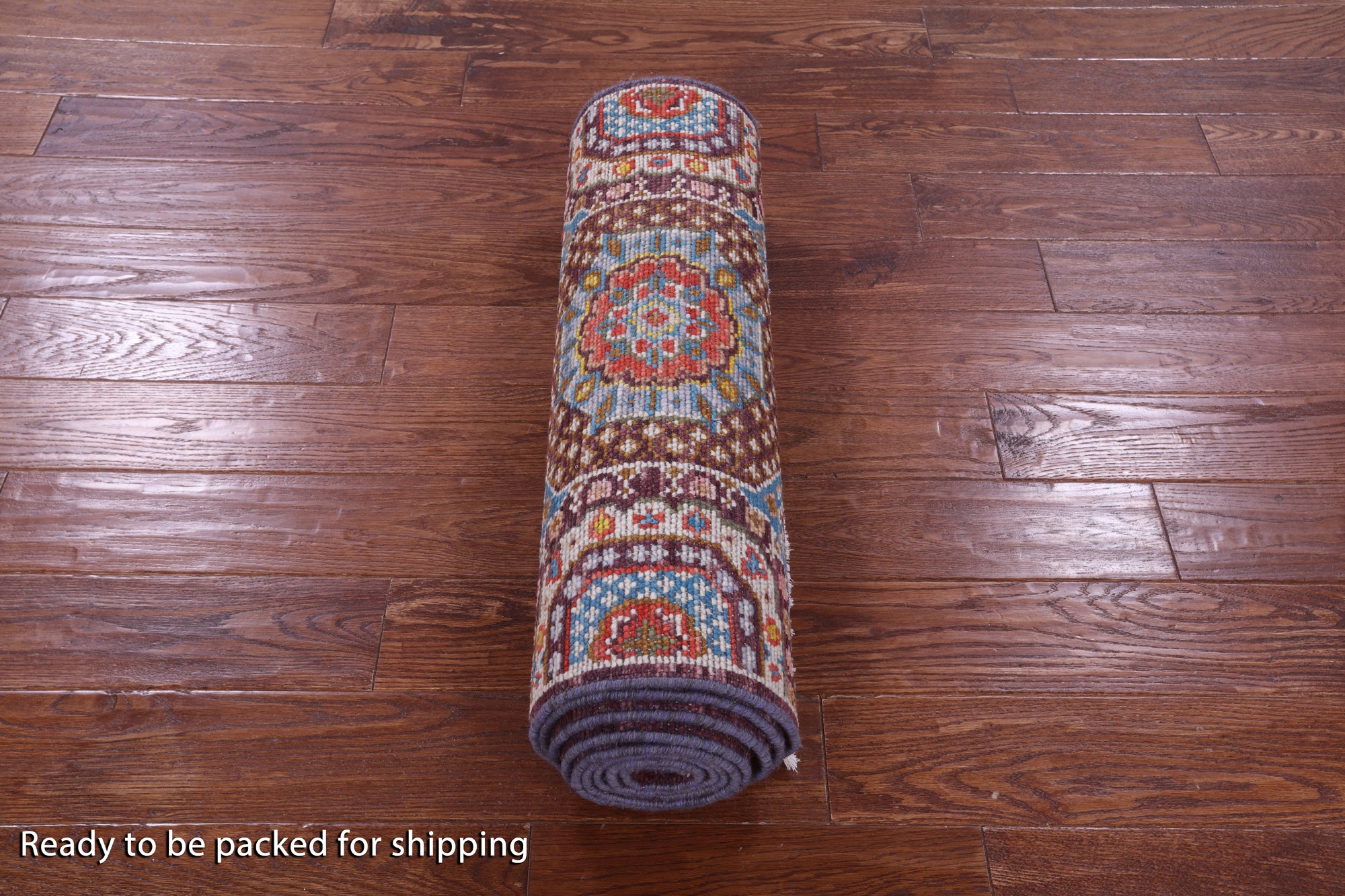 Geometric Persian Mamluk Hand Knotted Wool Runner Rug - 2' 6" X 12' 2" - Golden Nile
