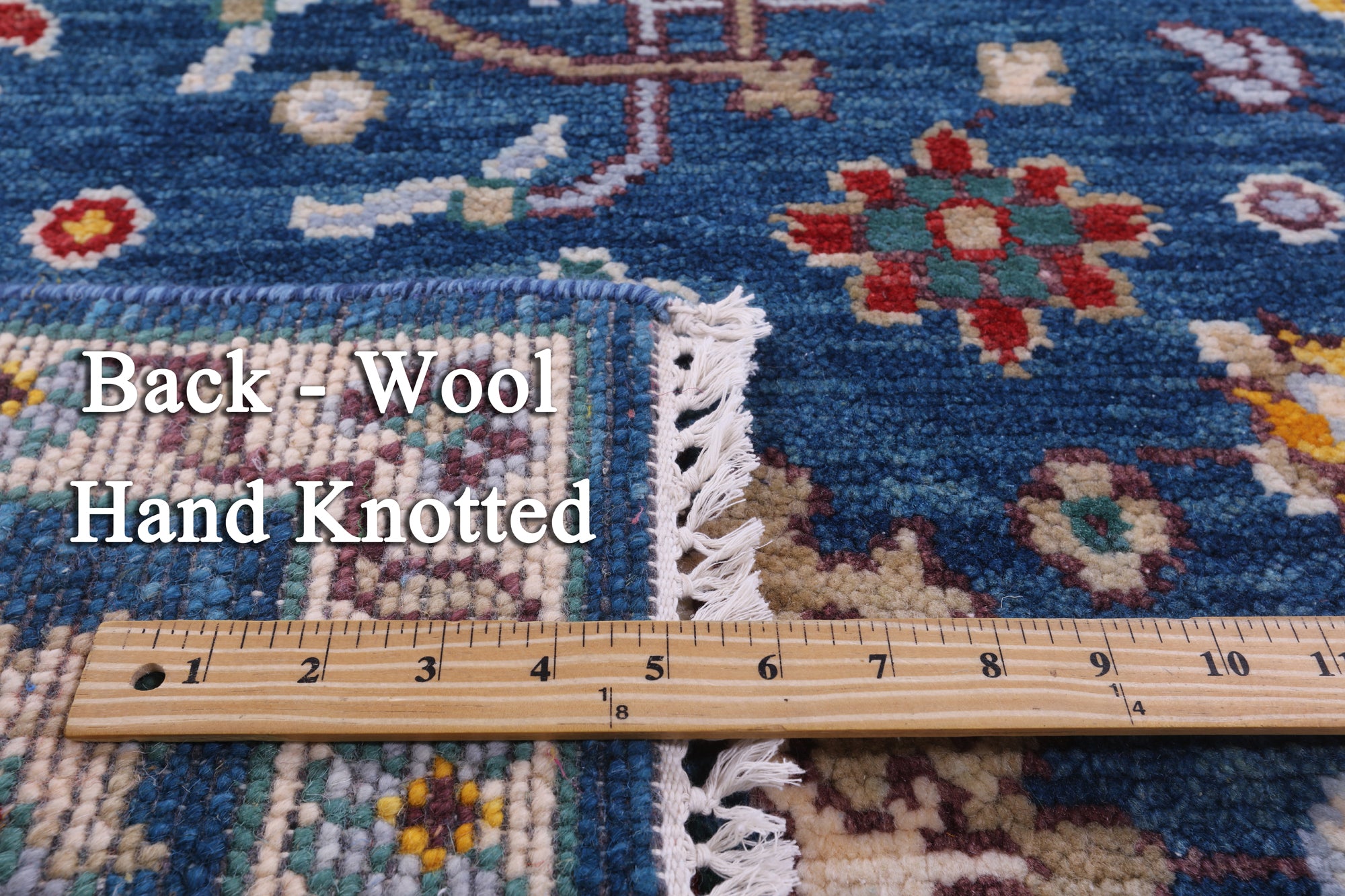 Blue Turkish Oushak Handmade Wool Runner Rug - 2' 7" X 12' 9" - Golden Nile