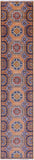 Geometric Persian Mamluk Hand Knotted Wool Runner Rug - 2' 6" X 12' 6" - Golden Nile