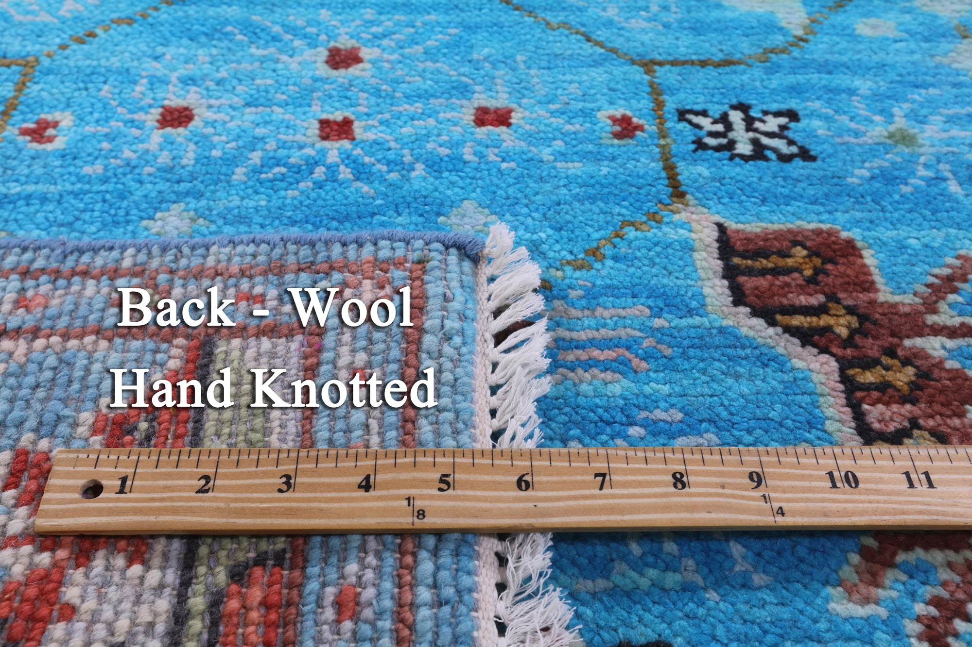 Blue Turkish Oushak Hand Knotted Wool Runner Rug - 2' 8" X 12' 0" - Golden Nile