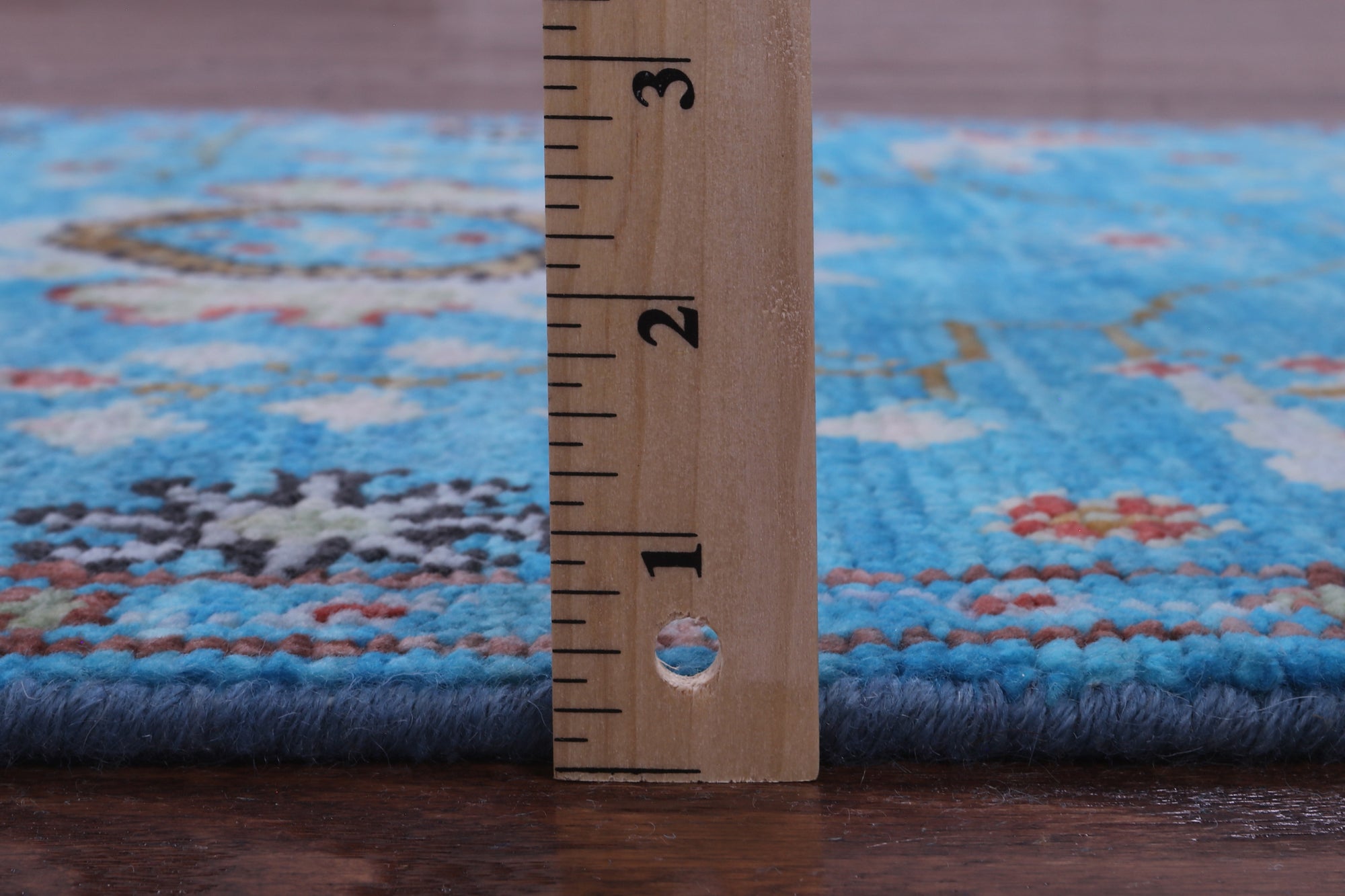 Blue Turkish Oushak Hand Knotted Wool Runner Rug - 2' 8" X 12' 0" - Golden Nile