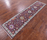 Turkish Oushak Hand Knotted Wool Runner Rug - 2' 7" X 10' 4" - Golden Nile
