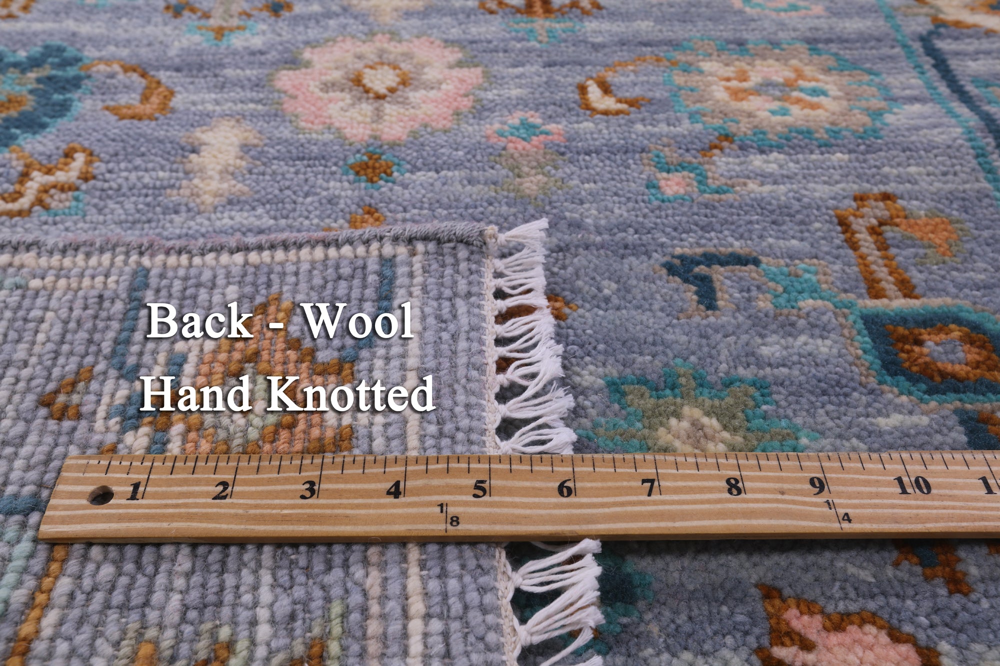 Blue Turkish Oushak Hand Knotted Wool Runner Rug - 2' 7" X 15' 11" - Golden Nile