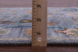 Blue Turkish Oushak Hand Knotted Wool Runner Rug - 2' 7" X 15' 11" - Golden Nile