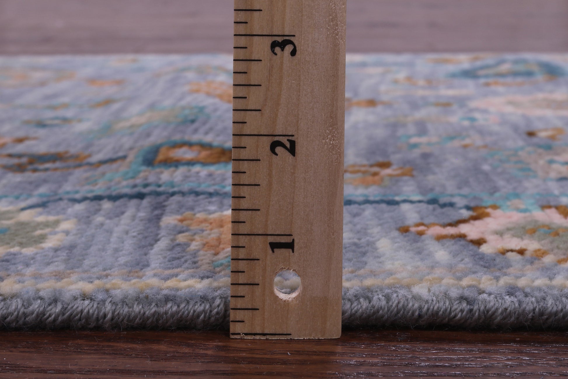 Blue Turkish Oushak Hand Knotted Wool Runner Rug - 2' 7" X 15' 11" - Golden Nile