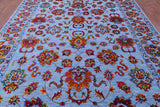 Blue Persian Hand Knotted Wool & Silk Rug - 9' 2" X 12' 3" - Golden Nile