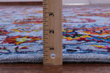Blue Persian Hand Knotted Wool & Silk Rug - 9' 2" X 12' 3" - Golden Nile