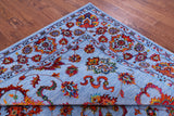 Blue Persian Hand Knotted Wool & Silk Rug - 9' 2" X 12' 3" - Golden Nile