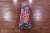 Abstract Contemporary Hand Knotted Wool & Silk Rug - 8' 2" X 10' 3" - Golden Nile