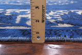 Blue Persian Overdyed Hand Knotted Wool Area Rug - 9' 3" X 12' 0" - Golden Nile