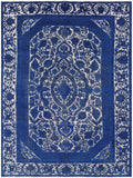 Blue Persian Overdyed Hand Knotted Wool Area Rug - 9' 3" X 12' 0" - Golden Nile