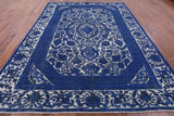 Blue Persian Overdyed Hand Knotted Wool Area Rug - 9' 3" X 12' 0" - Golden Nile