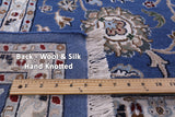 Persian Nain Hand Knotted Wool & Silk Rug - 9' 2" X 12' 3" - Golden Nile