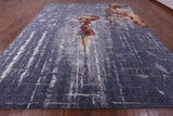 Woman Under The Rain Contemporary Hand Knotted Wool & Silk Rug - 12' 0" X 14' 3" - Golden Nile
