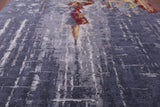 Woman Under The Rain Contemporary Hand Knotted Wool & Silk Rug - 12' 0" X 14' 3" - Golden Nile