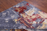 Woman Under The Rain Contemporary Hand Knotted Wool & Silk Rug - 12' 0" X 14' 3" - Golden Nile