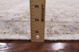 Ivory Persian Vintage White Wash Handmade Wool Area Rug - 9' 5" X 12' 2" - Golden Nile