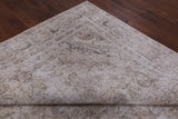 Ivory Persian Vintage White Wash Handmade Wool Area Rug - 9' 5" X 12' 2" - Golden Nile
