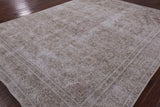 Ivory Persian Vintage White Wash Handmade Wool Area Rug - 9' 5" X 12' 2" - Golden Nile