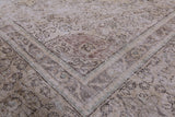 Ivory Persian Vintage White Wash Handmade Wool Area Rug - 9' 5" X 12' 2" - Golden Nile
