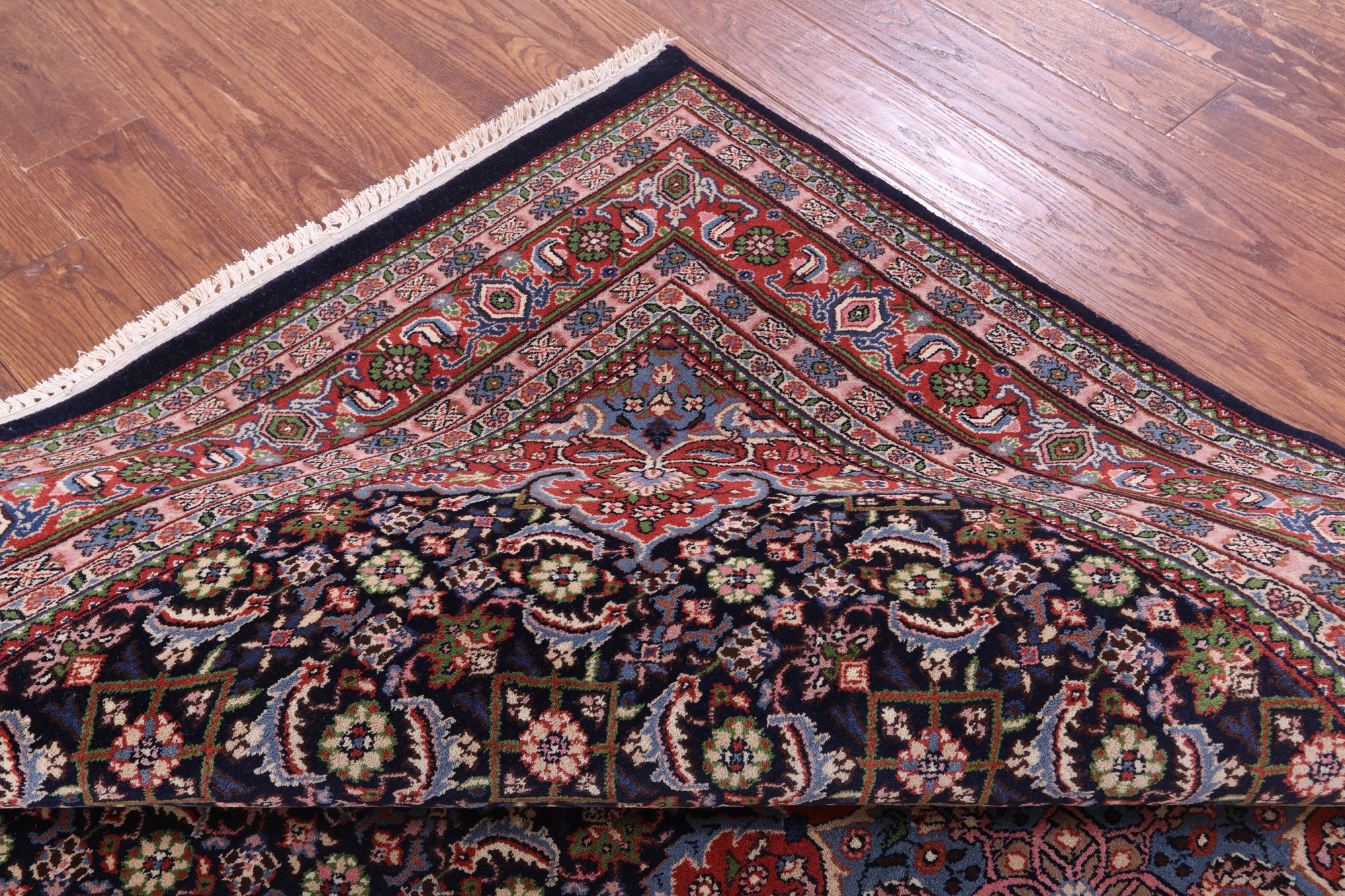 Blue Persian Super Bijar Hand Knotted Wool Rug - 5' 6" X 8' 3" - Golden Nile