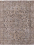 Persian Vintage White Wash Hand Knotted Wool Area Rug - 9' 5" X 12' 3" - Golden Nile