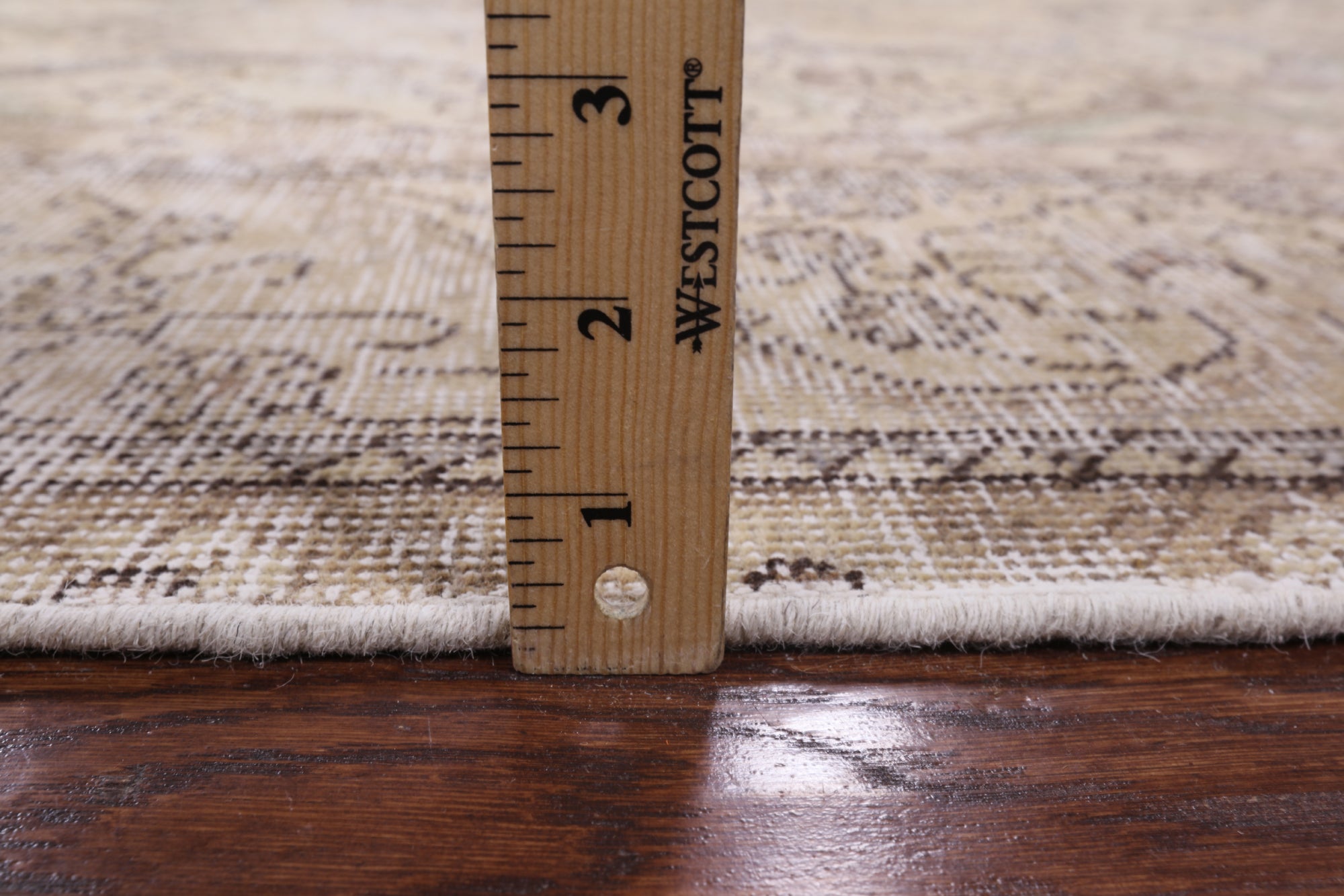 Persian Vintage White Wash Hand Knotted Wool Area Rug - 9' 5" X 12' 3" - Golden Nile