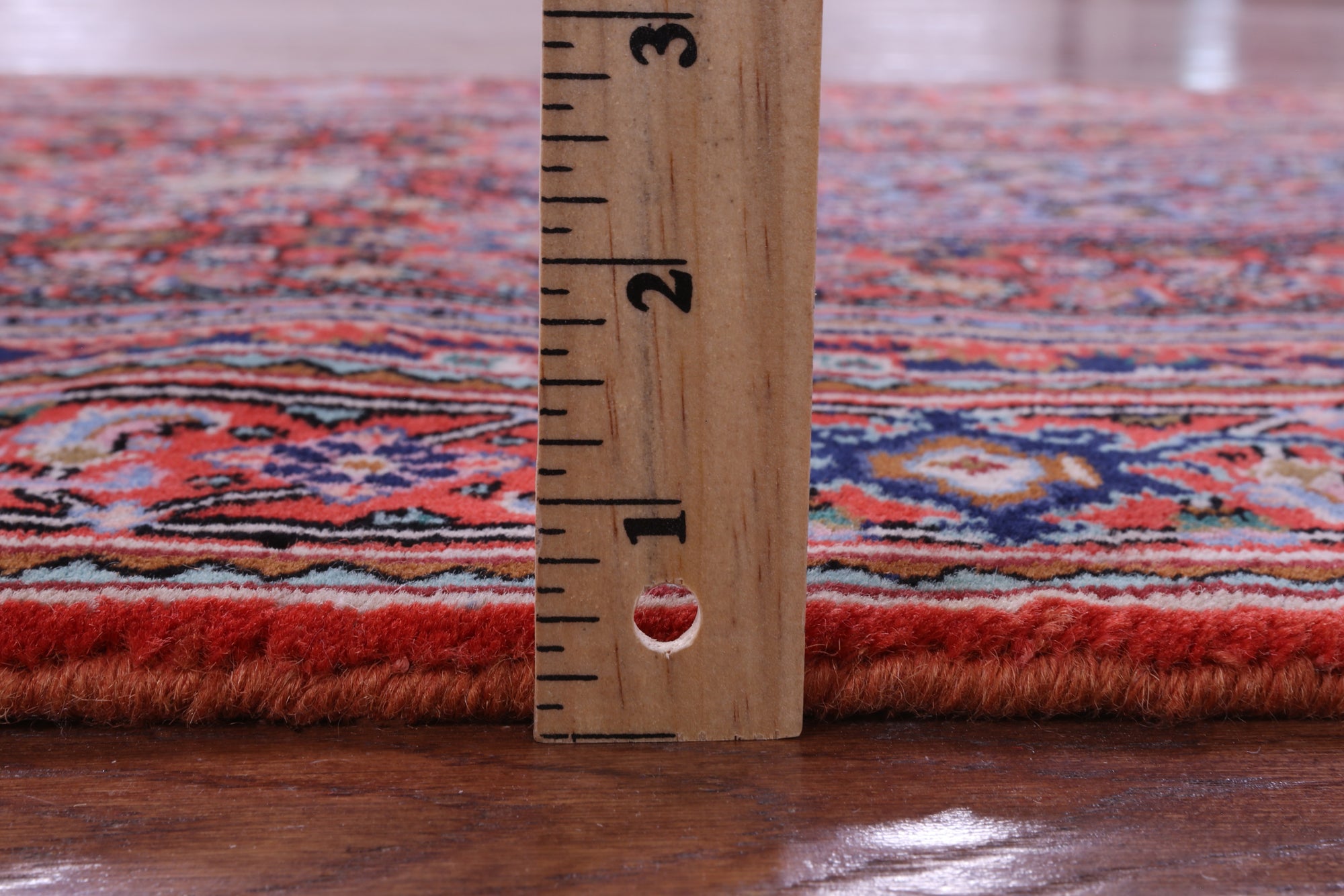 Red Persian Super Bijar Hand Knotted Wool Runner Rug - 2' 6" X 9' 10" - Golden Nile
