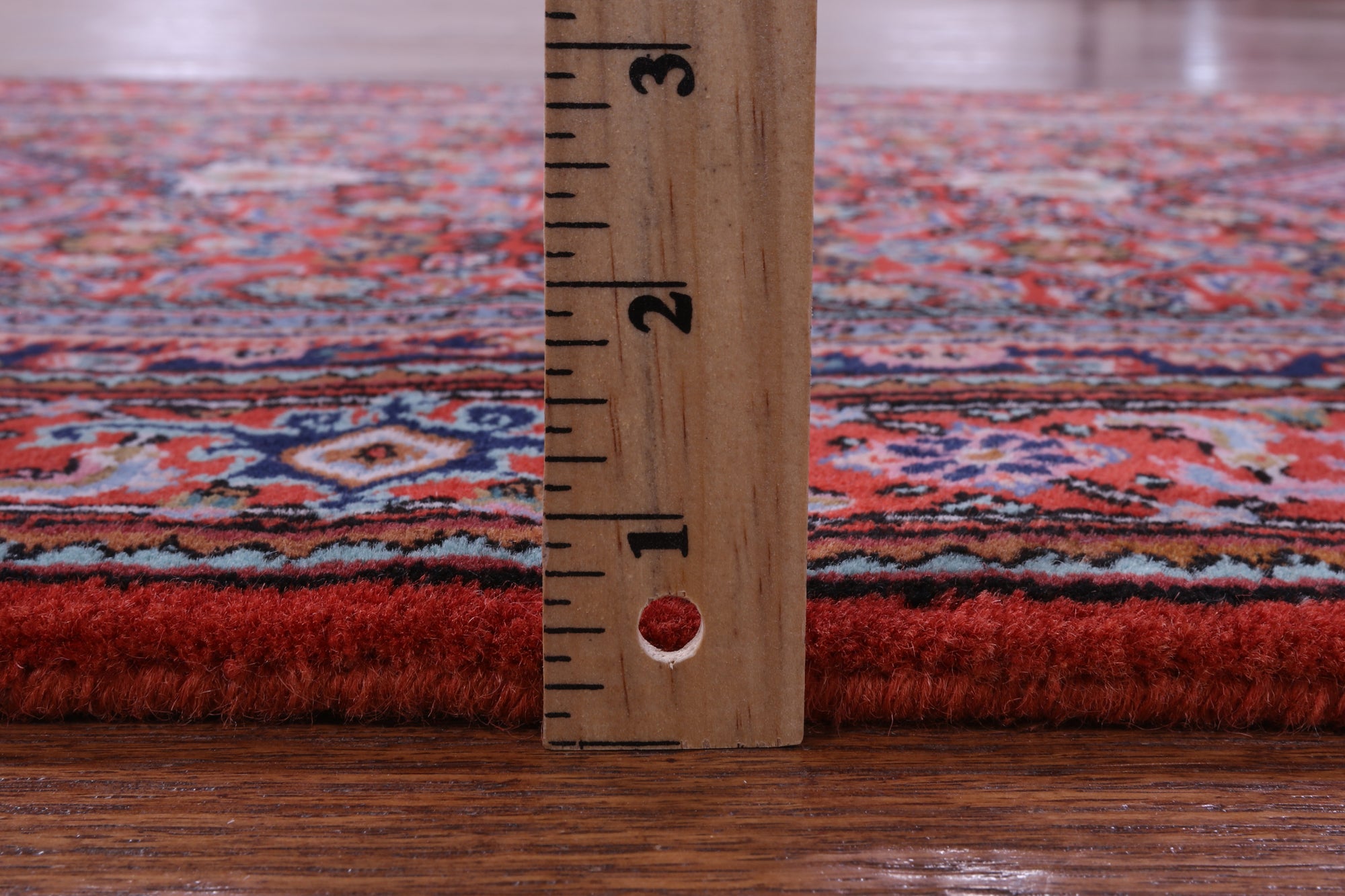 Red Persian Super Bijar Hand Knotted Wool Runner Rug - 2' 8" X 9' 7" - Golden Nile