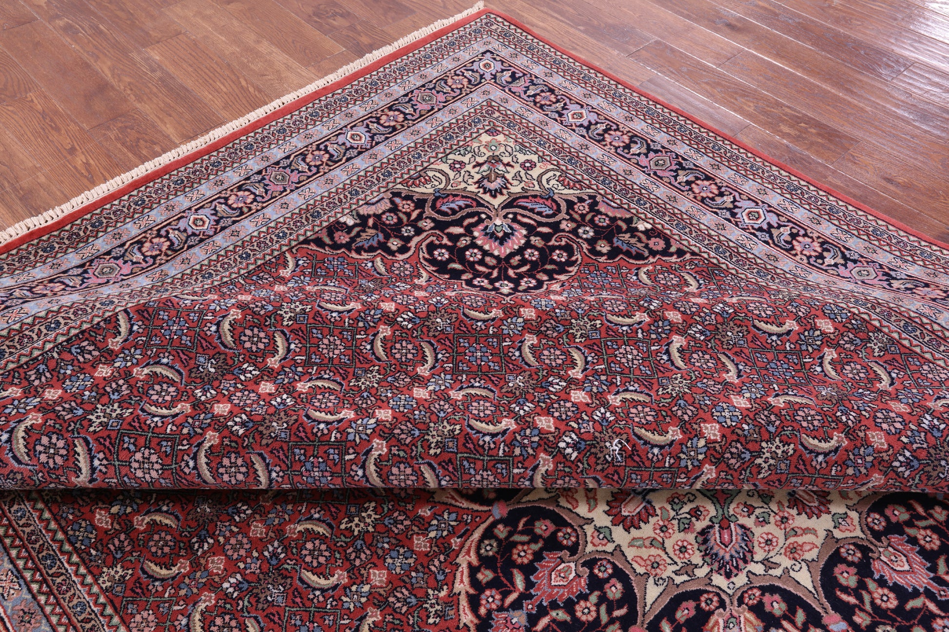 Red Persian Super Bijar Hand Knotted Wool Rug - 8' 0" X 11' 6" - Golden Nile