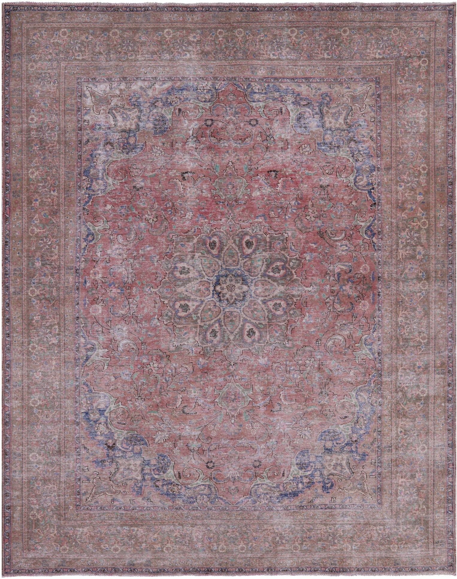 Persian Overdyed Hand Knotted Wool Rug - 9' 7" X 12' 5" - Golden Nile