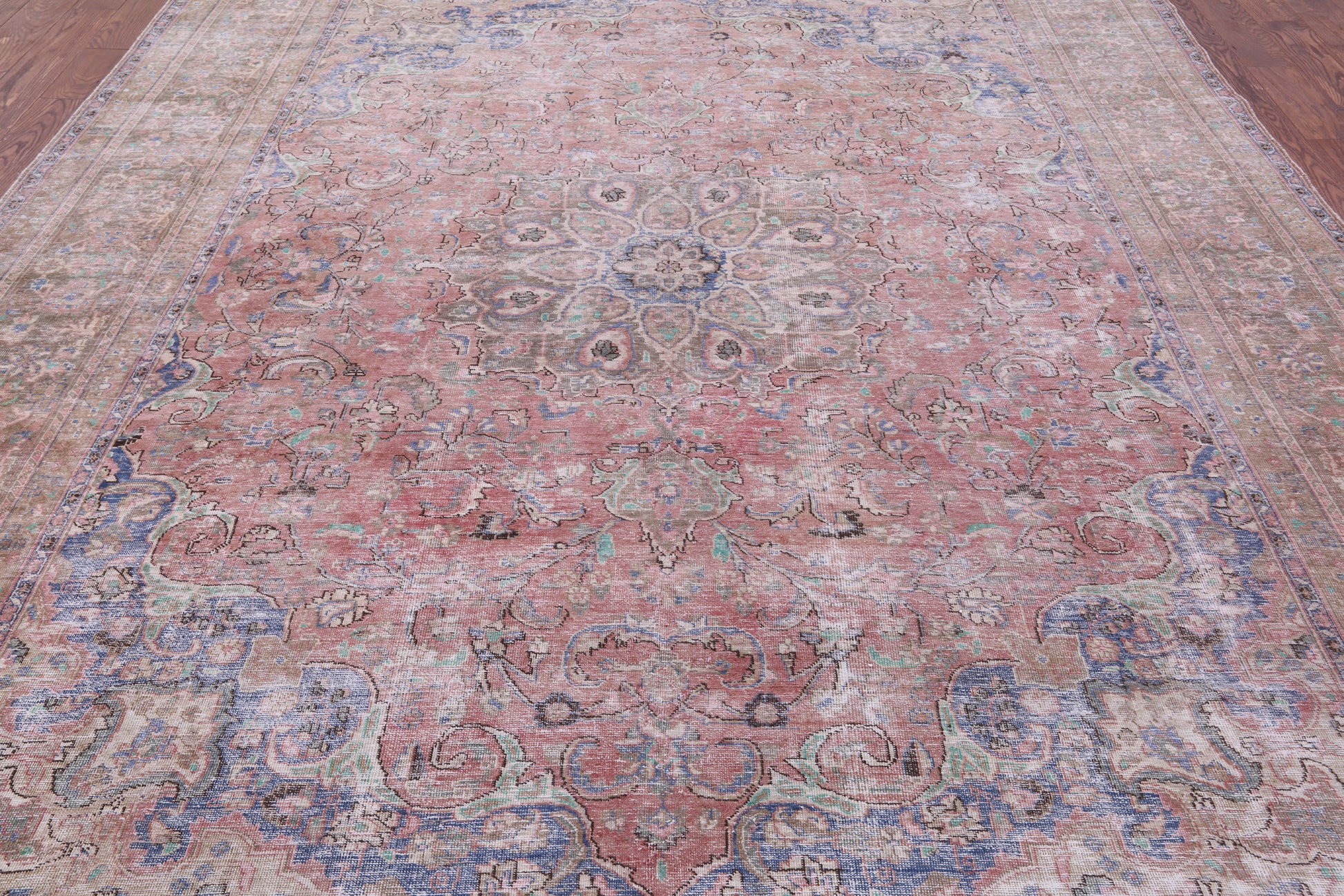 Persian Overdyed Hand Knotted Wool Rug - 9' 7" X 12' 5" - Golden Nile
