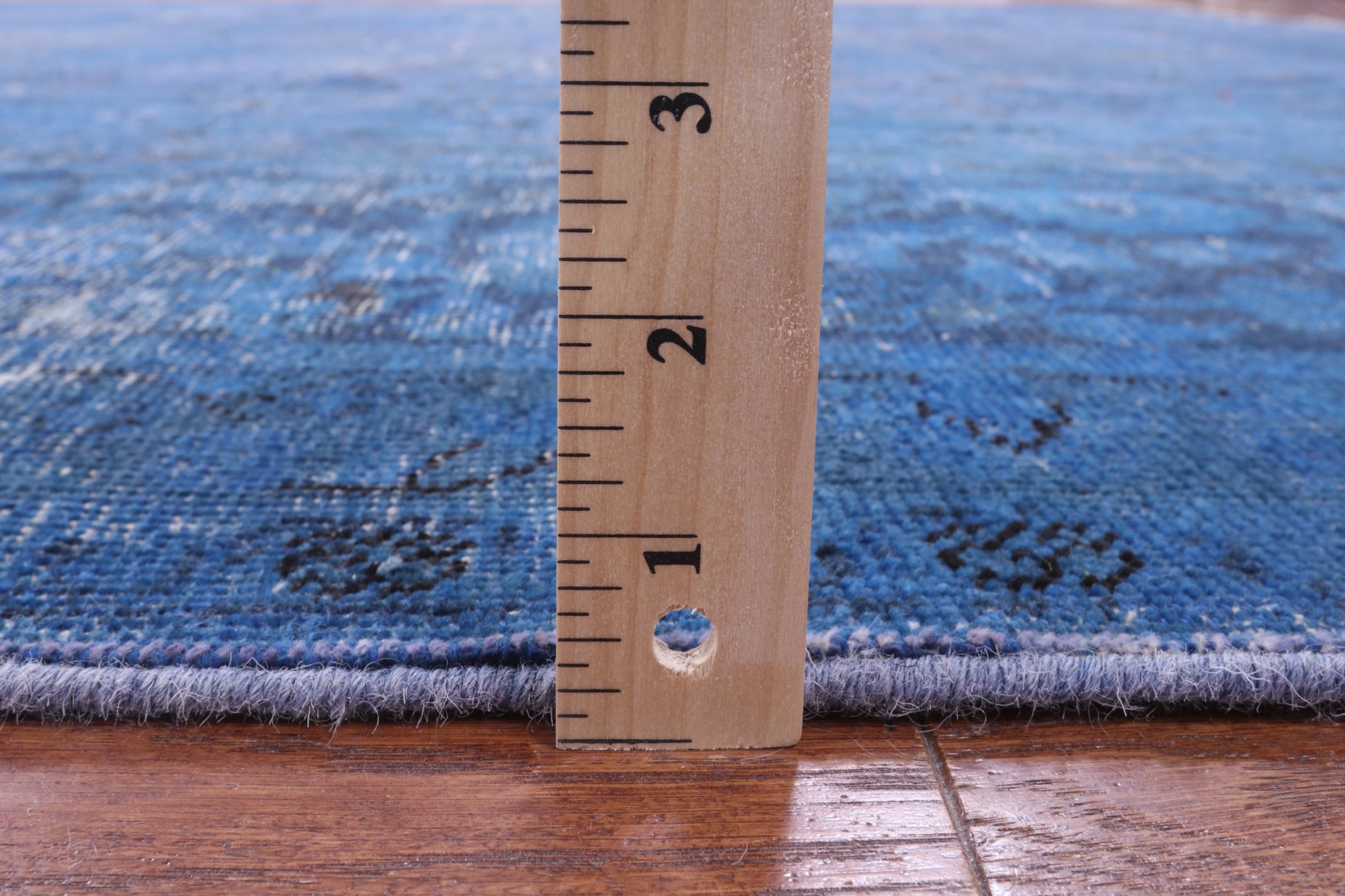 Blue Persian Overdyed Handmade Wool Rug - 9' 8" X 12' 2" - Golden Nile