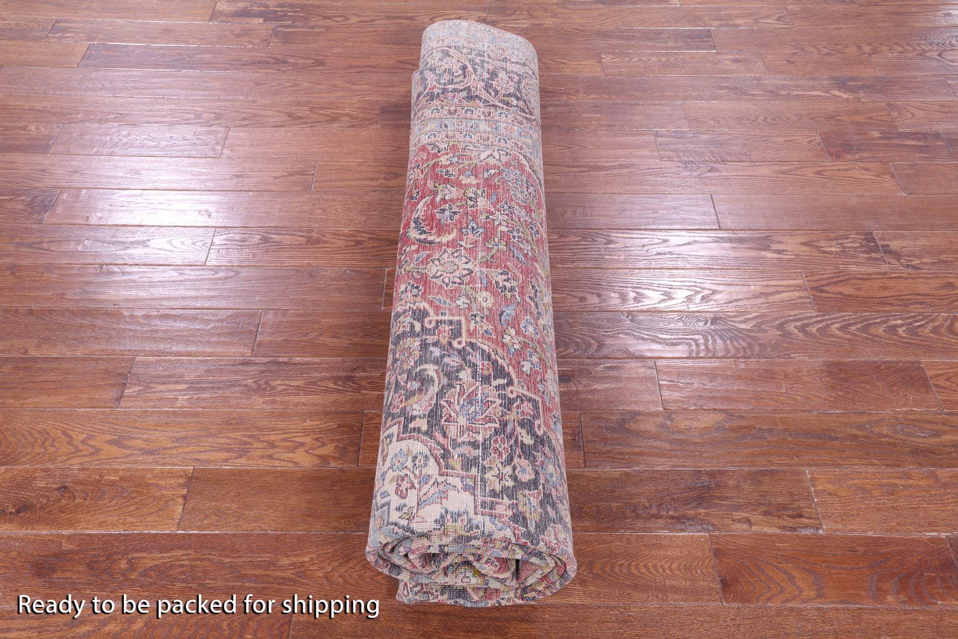 Pink Persian Mashad Overdyed Hand Knotted Wool Rug - 9' 8" X 12' 9" - Golden Nile