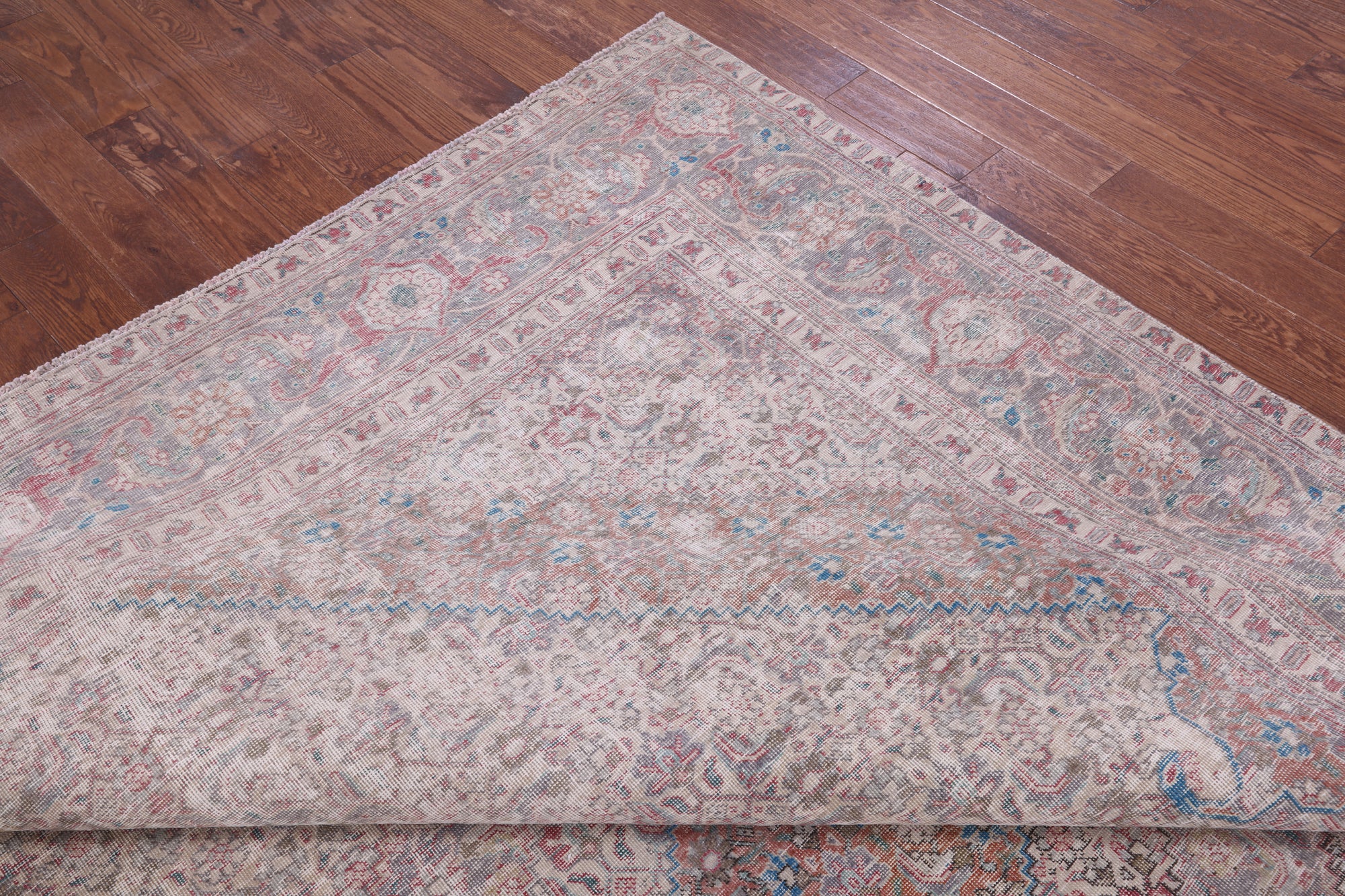 Ivory Persian Overdyed Hand Knotted Wool Rug - 9' 7" X 11' 10" - Golden Nile
