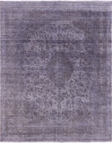 Grey Persian Overdyed Hand Knotted Wool Rug - 9' 8" X 12' 4" - Golden Nile
