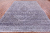 Grey Persian Overdyed Hand Knotted Wool Rug - 9' 8" X 12' 4" - Golden Nile