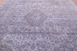 Grey Persian Overdyed Hand Knotted Wool Rug - 9' 8" X 12' 4" - Golden Nile