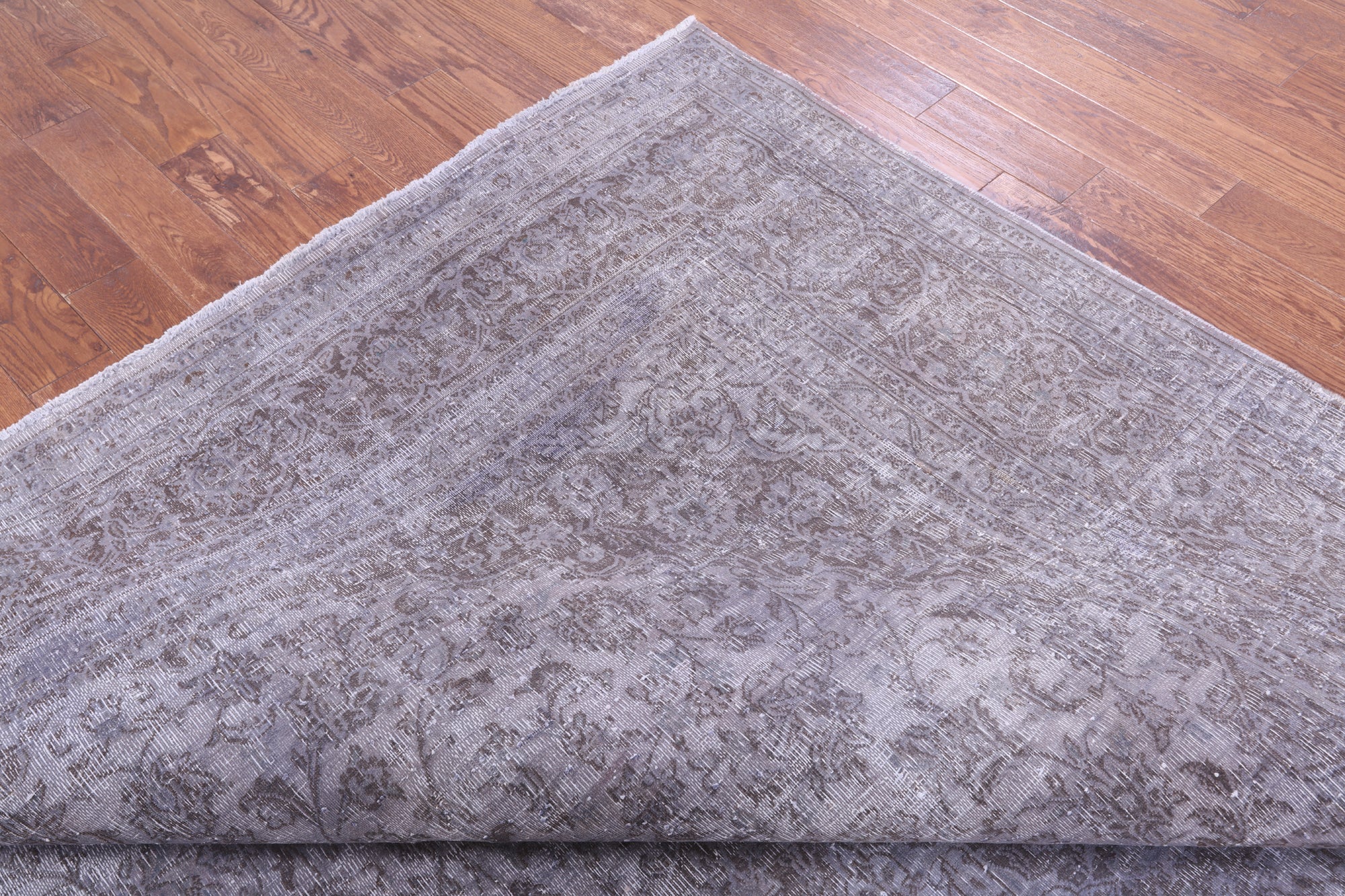 Grey Persian Overdyed Hand Knotted Wool Rug - 9' 8" X 12' 4" - Golden Nile