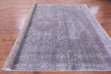 Grey Persian Overdyed Hand Knotted Wool Rug - 9' 8" X 12' 4" - Golden Nile