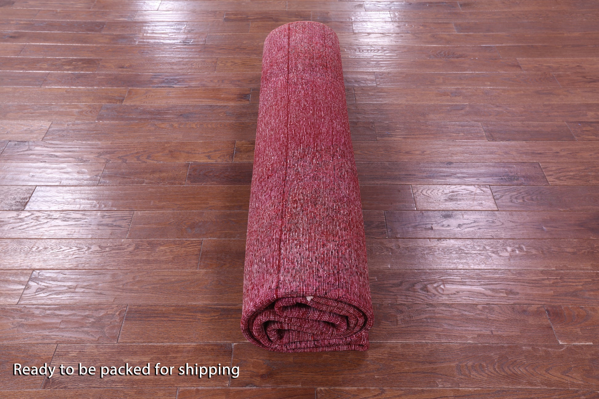 Red Persian Overdyed Hand Knotted Wool Rug - 9' 7" X 12' 7" - Golden Nile