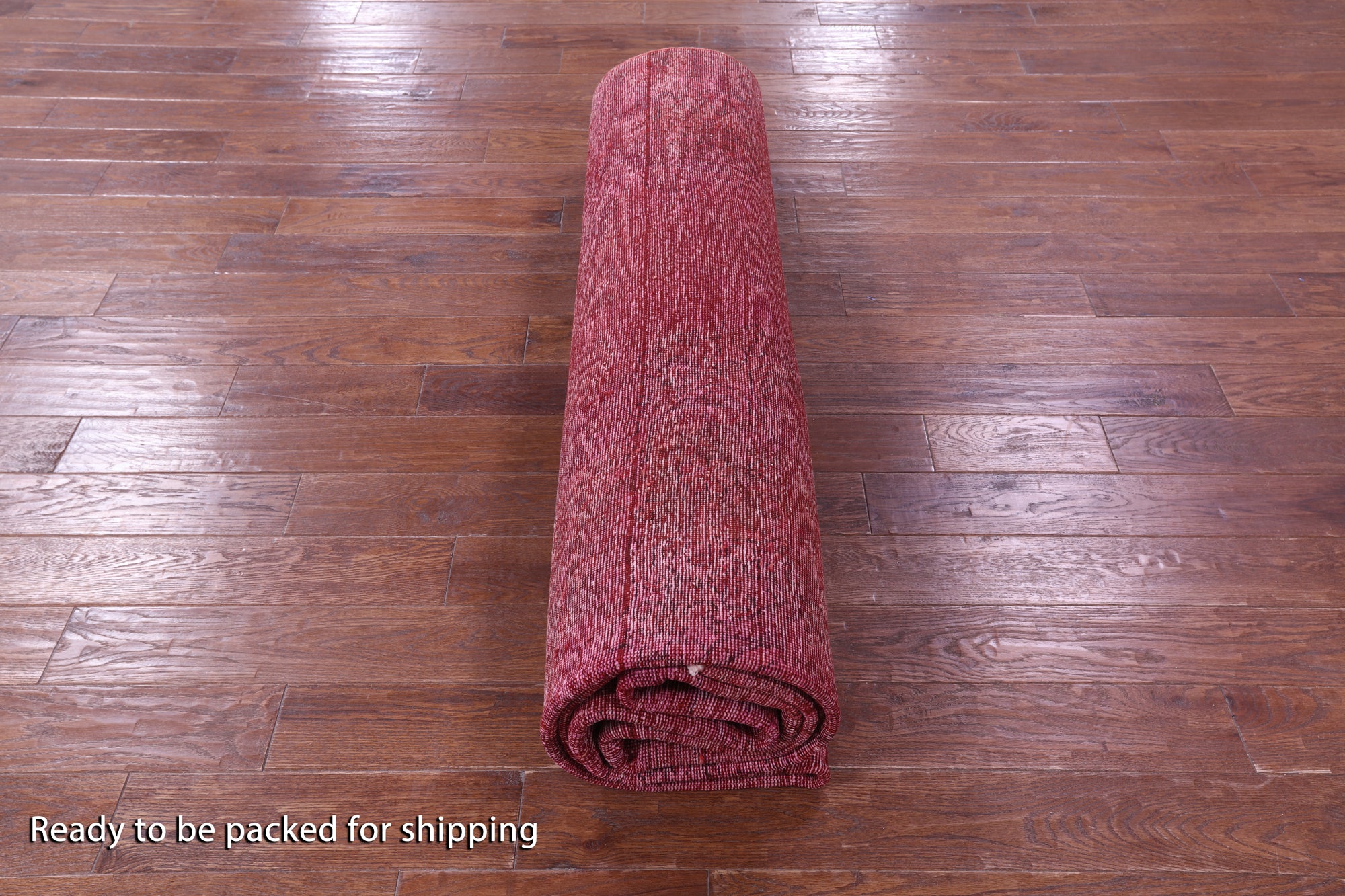 Red Persian Overdyed Hand Knotted Wool Rug - 9' 7" X 12' 7" - Golden Nile
