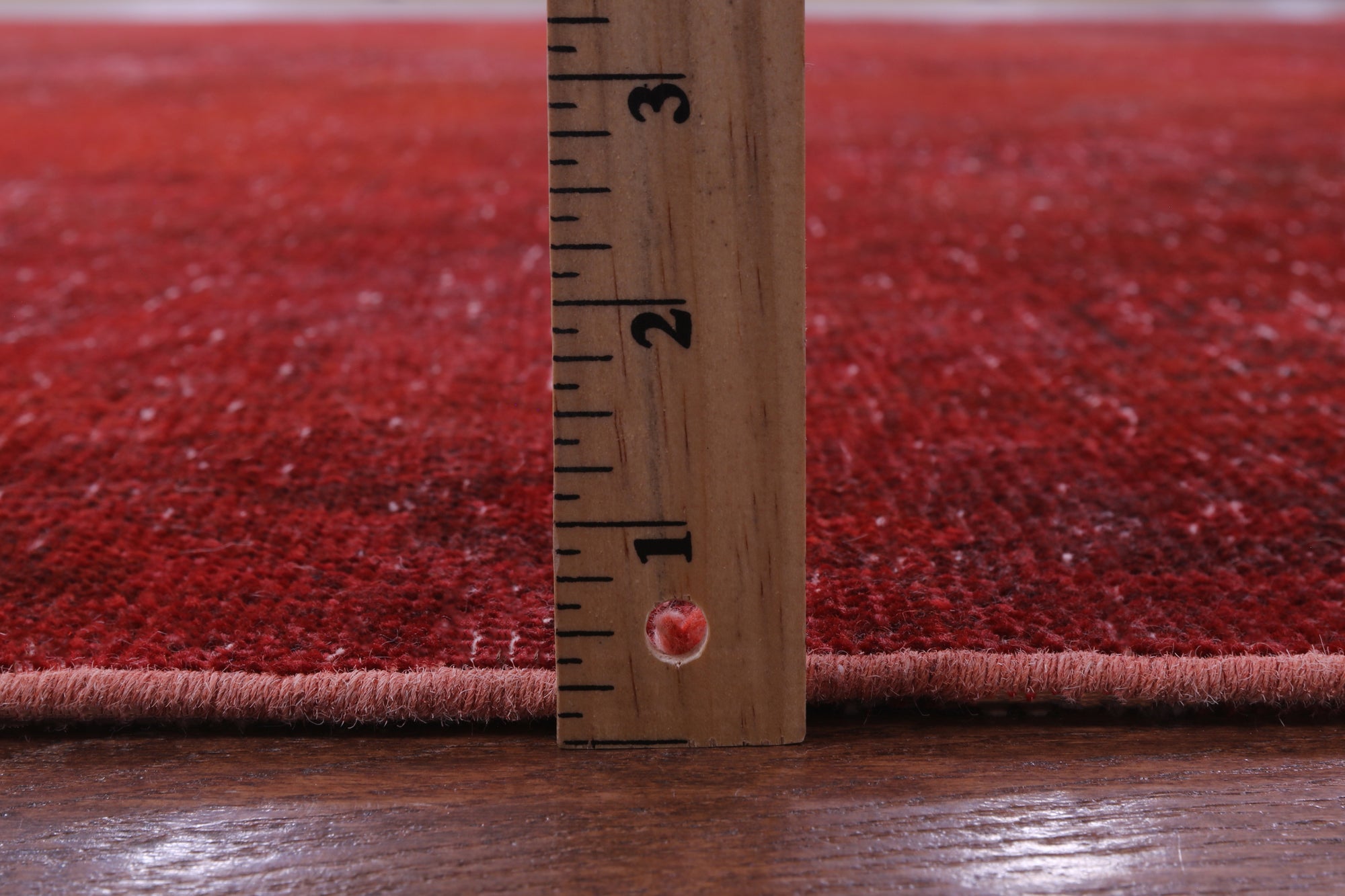 Red Persian Overdyed Hand Knotted Wool Rug - 9' 7" X 12' 7" - Golden Nile